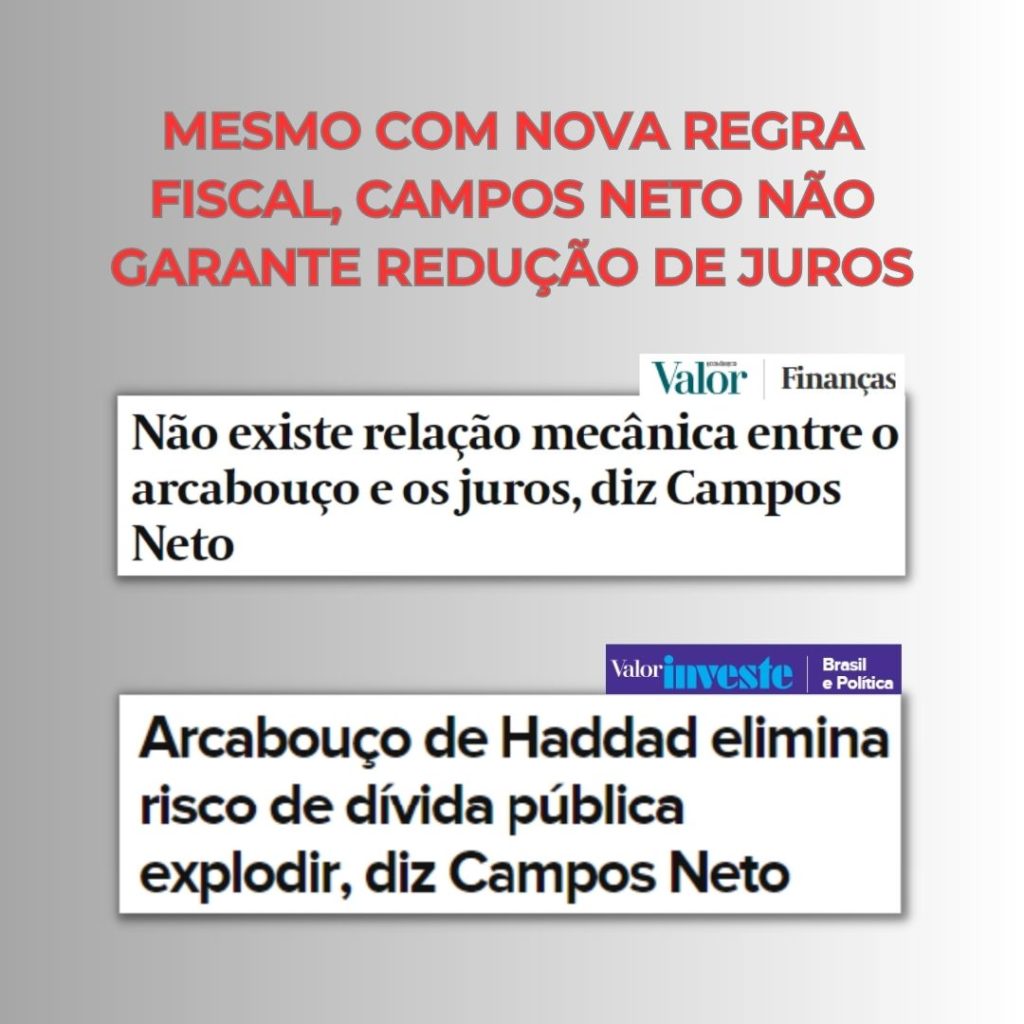 Mesmo nova regra fiscal Campos Neto não garante redução de juros