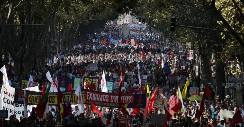 150 mil nas ruas de Portugal e Espanha contra a dívida