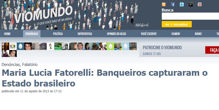Maria Lucia Fatorelli: Banqueiros capturaram o Estado brasileiro
