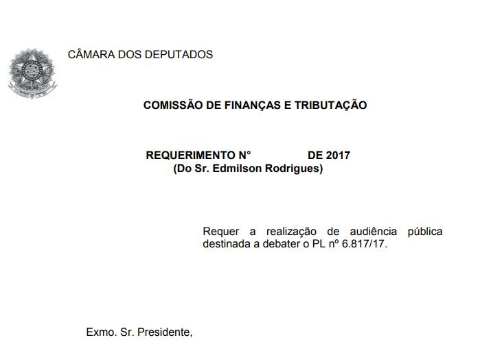 Requerimento pede realização de Audiência Pública para debater Dívida Pública Brasileira