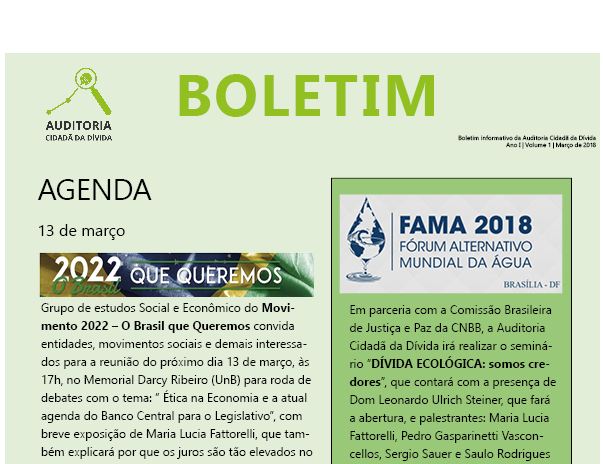 Boletim Informativo, Ano 1, Volume 1 – 2018