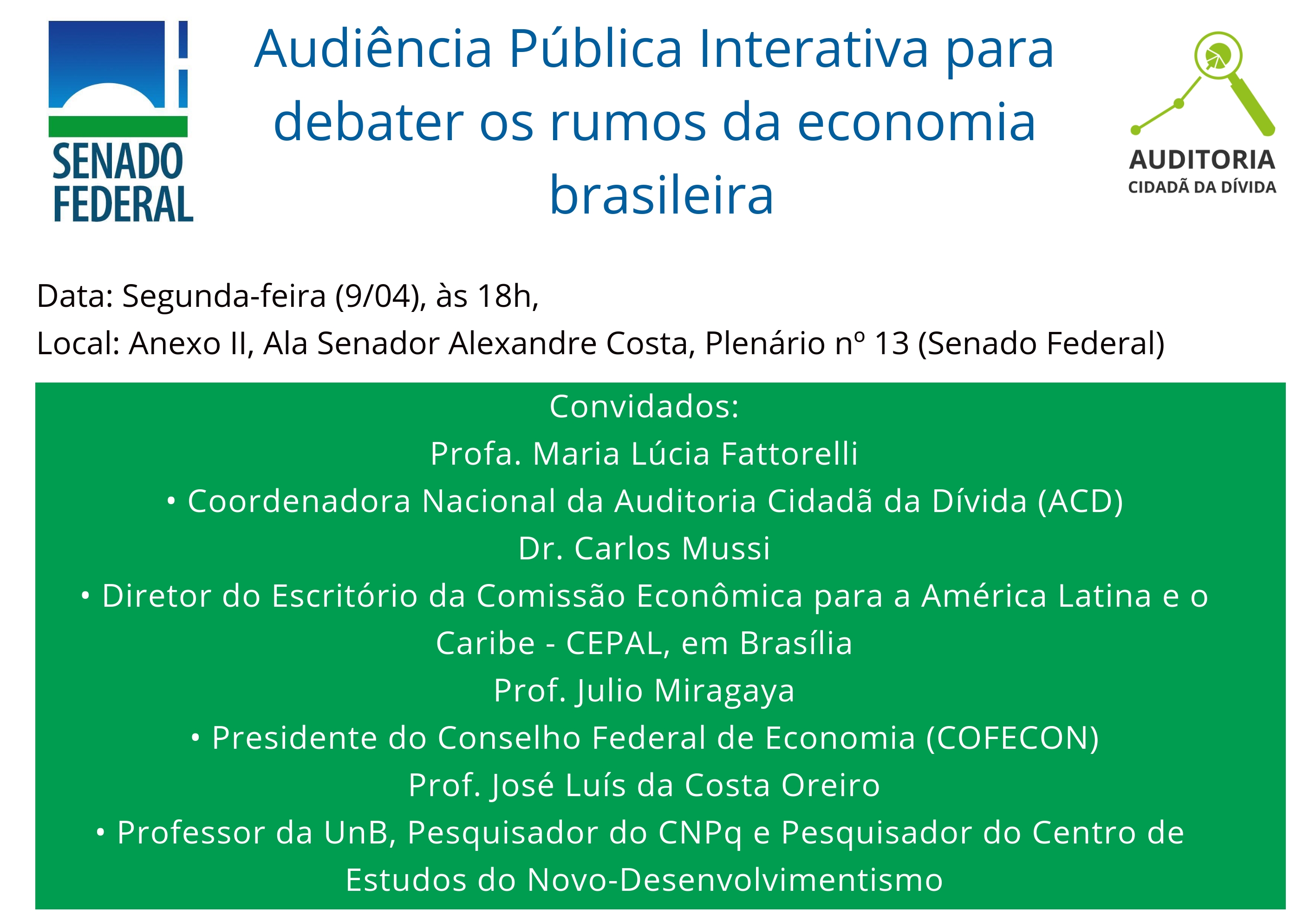 Comissão Senado do Futuro debaterá os rumos da economia brasileira
