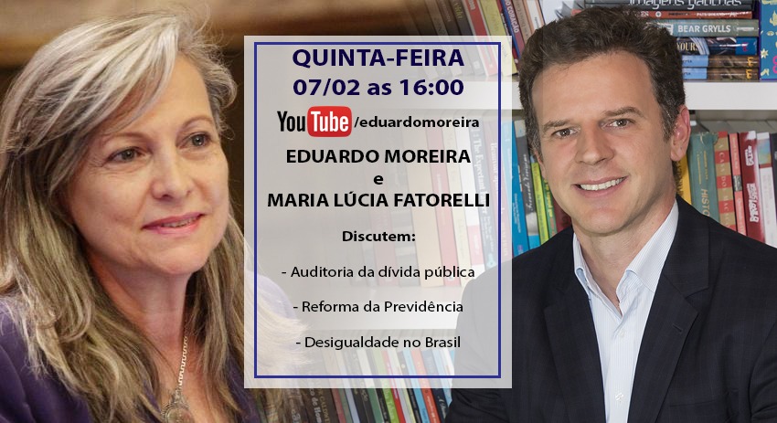 Bate papo com o economista Eduardo Moreira e a coordenadora da Auditoria Cidadã, Maria Lucia Fattorelli