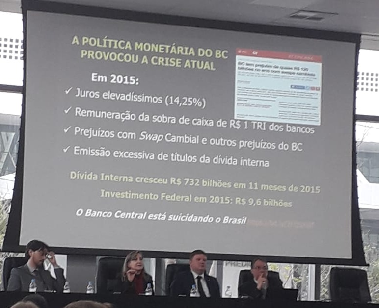 Palestra: “Dívida Pública e “déficit” da Previdência  Mitos e Verdades”, M. L. Fattorelli – Comissão Especial de Seguridade Social da OAB/RS – Porto Alegre/RS