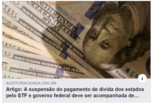 Revista Fórum: Auditoria Cidadã da Dívida defende suspensão do pagamento dos juros para “socorrer a calamidade do coronavírus”