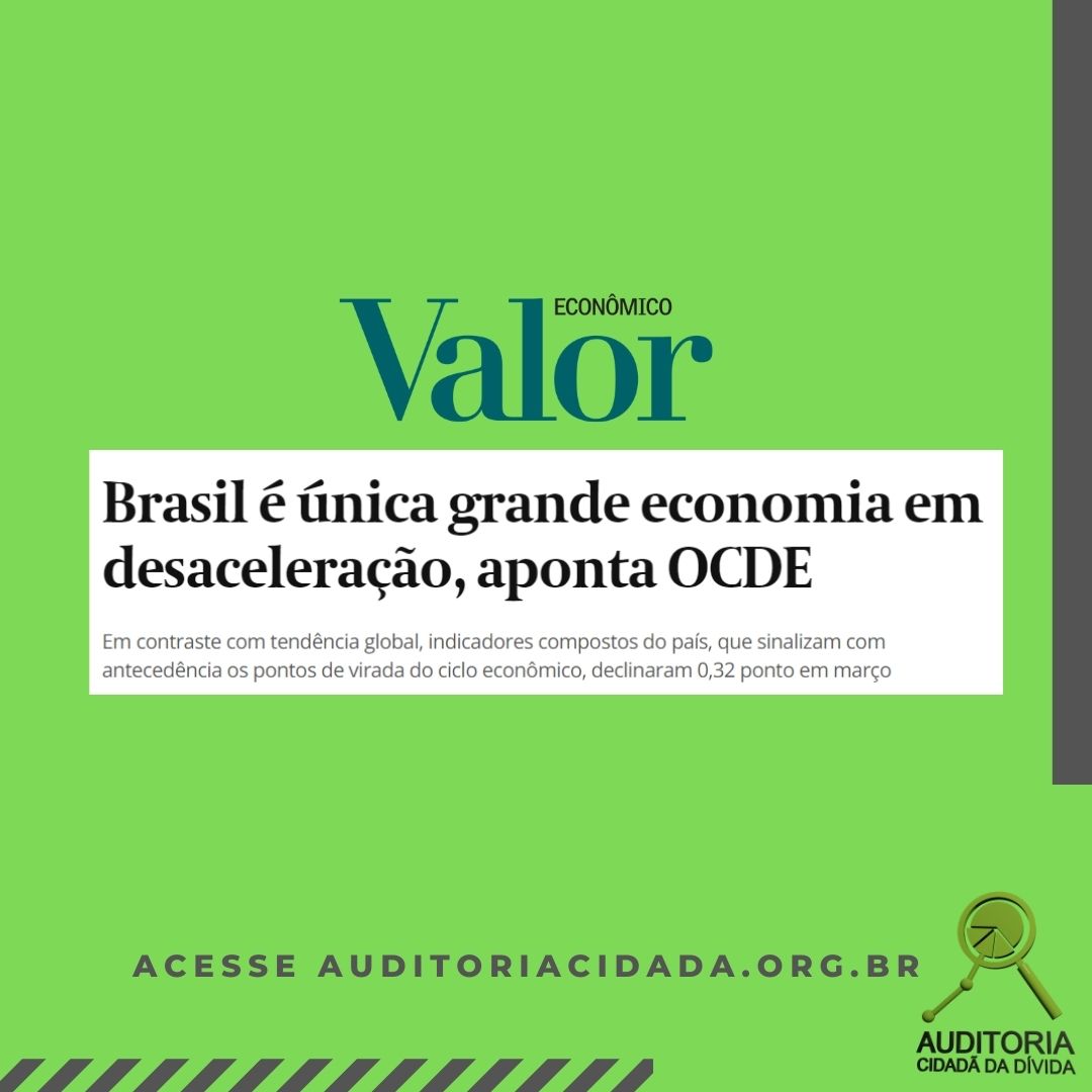 Brasil é única grande economia em desaceleração, aponta OCDE