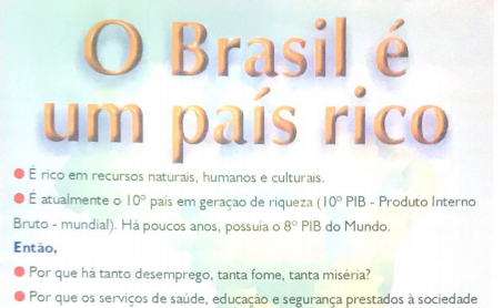 Brasil é um país rico