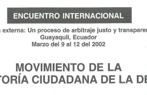 Divulgacao ACD no Encuentro Internacional Guayaquil 09.03.2002