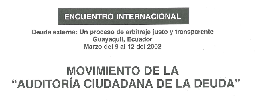 Divulgacao ACD no Encuentro Internacional Guayaquil 09.03.2002