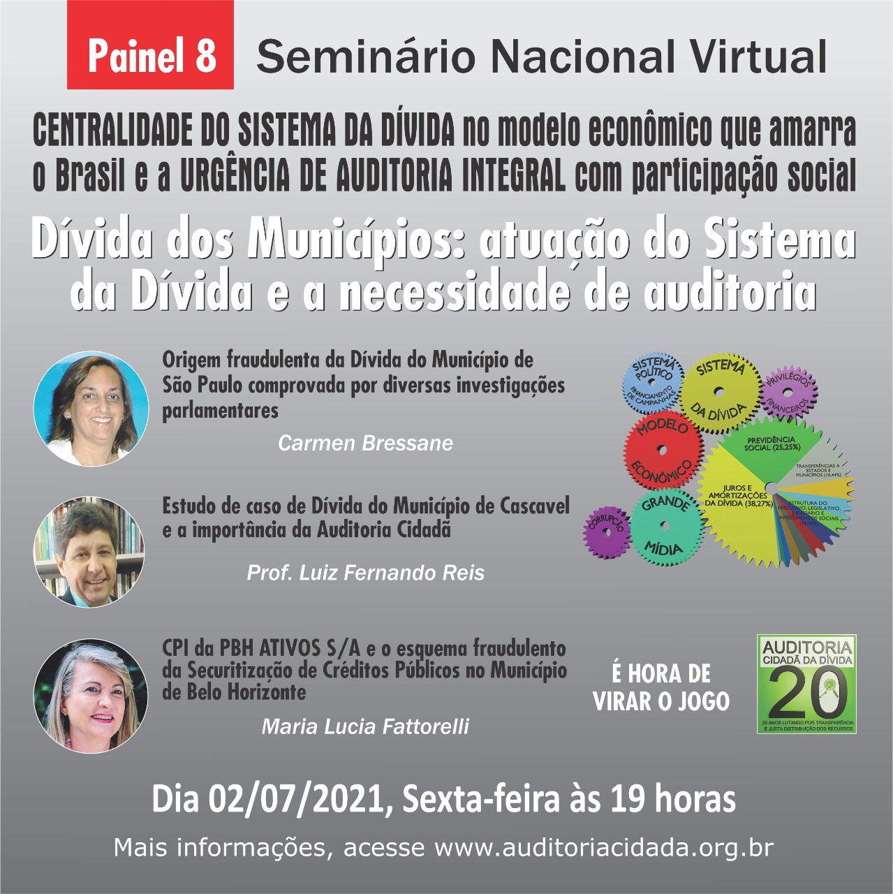 Seminário Nacional 2021: Programação do Painel 8 – Sexta-feira, 2/7, às 19h