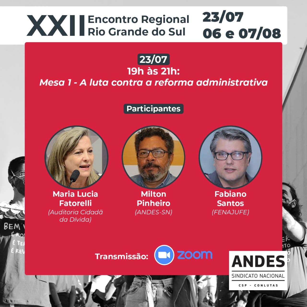 A luta contra a reforma administrativa – XXII Encontro Regional Rio Grande do Sul – Andes Sindicato Nacional