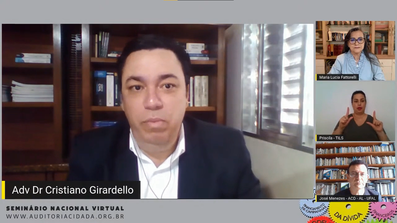 Advogado Cristiano Girardello explica esquema fraudulento da Securitização de Créditos Públicos no Estado de SP e a atuação da CPSEC S/A” – Painel 7 do Seminário Nacional da ACD