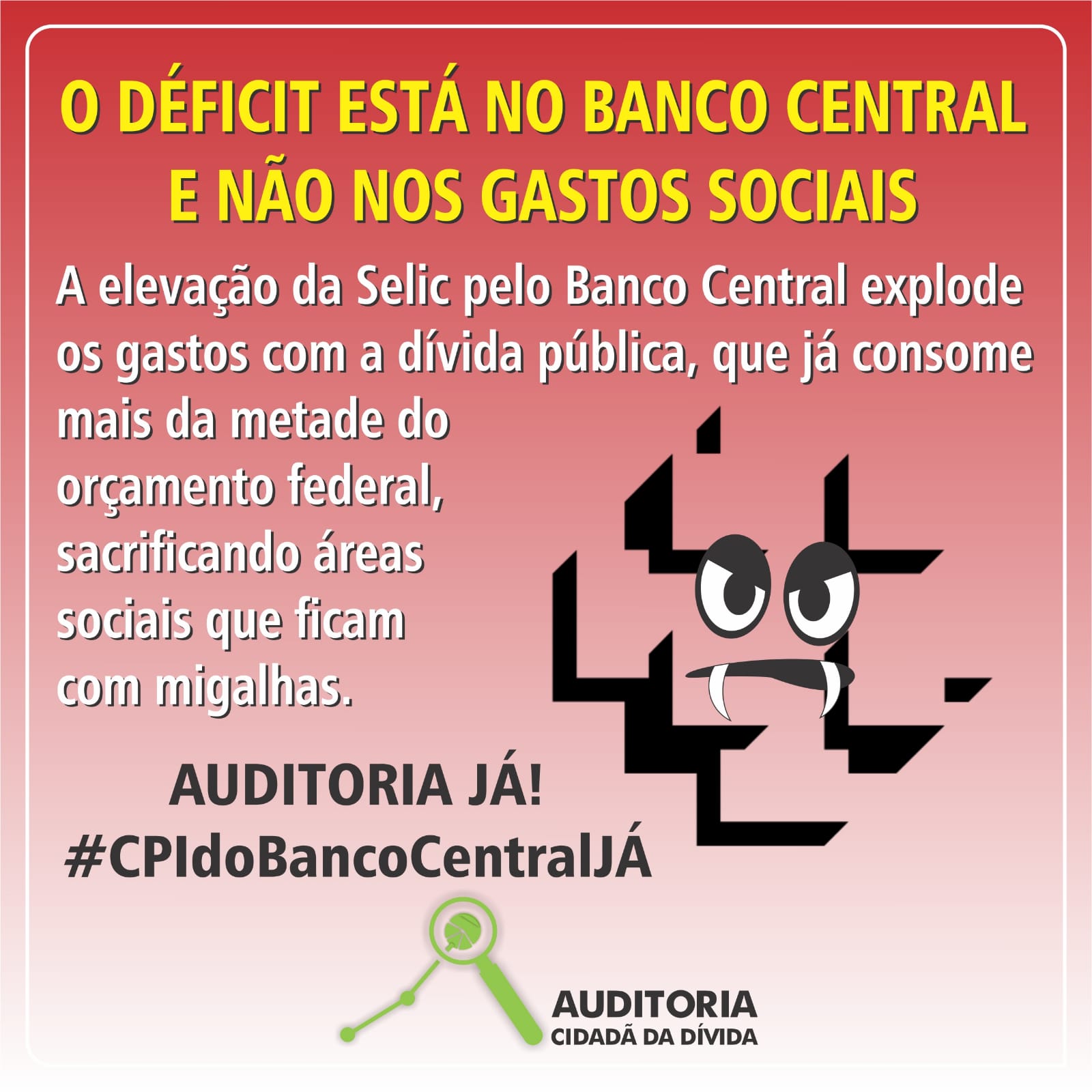 A política monetária do Banco Central está, mais uma vez, suicidando o Brasil.