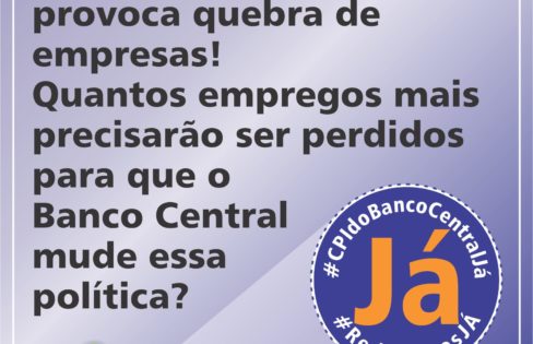 Aumentar a taxa Selic provoca quebra de empresas Aumentar a taxa Selic provoca quebra de empresas