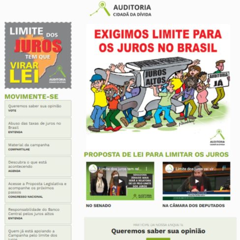 Já está no ar o hotsite da Campanha pelo Limite dos Juros no Brasil!