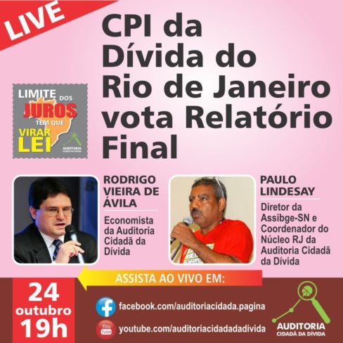 LIVE 24/10: CPI da Dívida do RJ vota Relatório Final