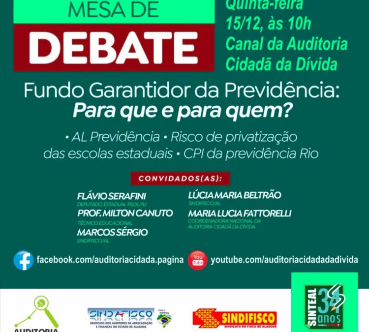 LIVE 15/12: Mesa de Debate sobre Fundo Garantidor da Previdência