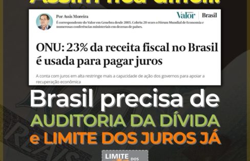 ONU aponta que 23% da receita fiscal do Brasil é usada para pagar juros