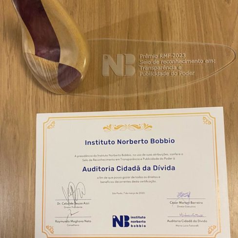 ACD é premiada pelo Instituto Norberto Bobbio (INB) em 1ª edição do Prêmio Raymundo Magliano Filho