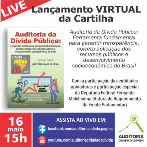 Live 16/5: Lançamento VIRTUAL da Cartilha com participação das entidades apoiadoras e Deputada Fernanda Melchionna