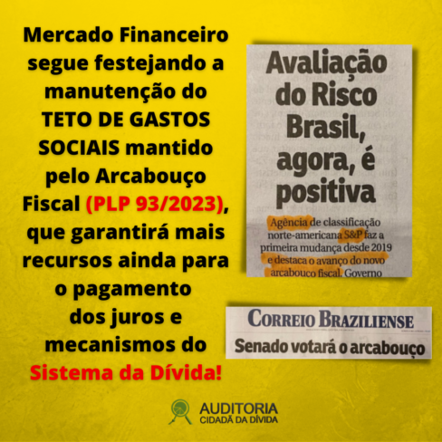 Mercado Financeiro segue festejando a manutenção do TETO DE GASTOS SOCIAIS mantido pelo Arcabouço Fiscal