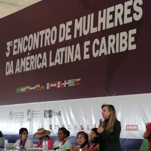 Fattorelli foi uma das integrantes da mesa de abertura do 3º Encontro de Mulheres da América Latina e Caribe