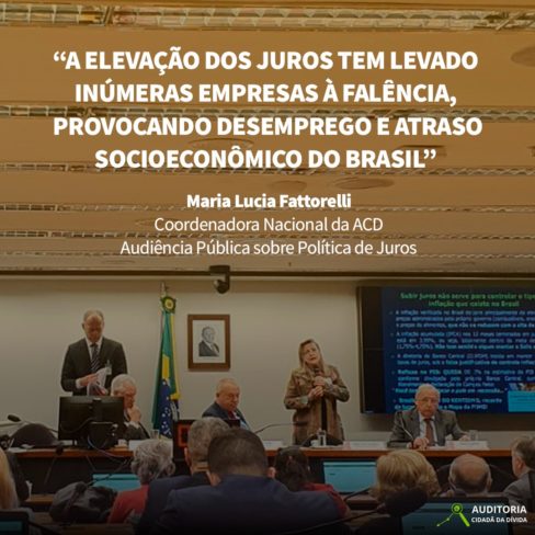 Elevação dos juros trava o Brasil, diz Fattorelli em Audiência Pública