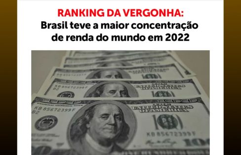 RANKING DA VERGONHA: Brasil teve a maior concentração de renda do mundo em 2022