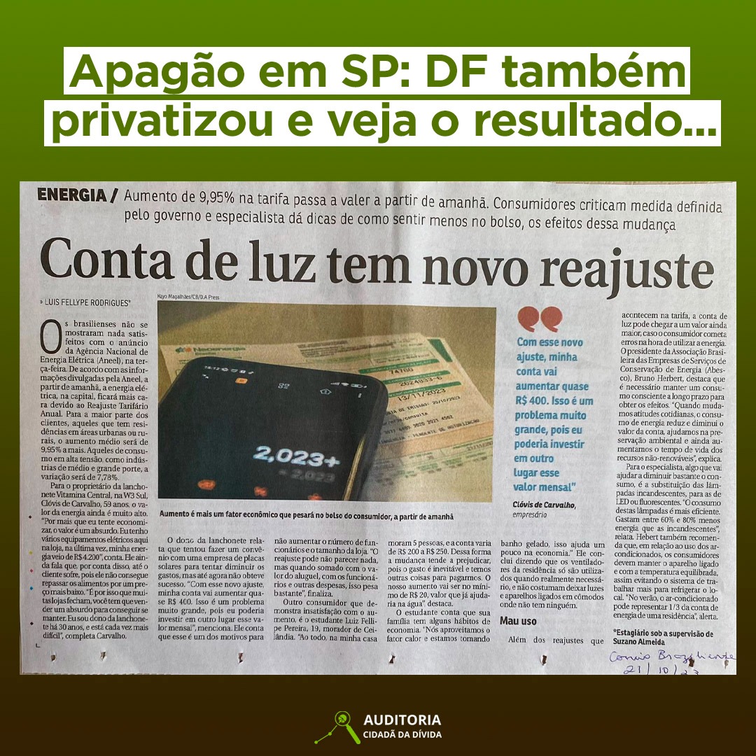 Privatizaram o apagão