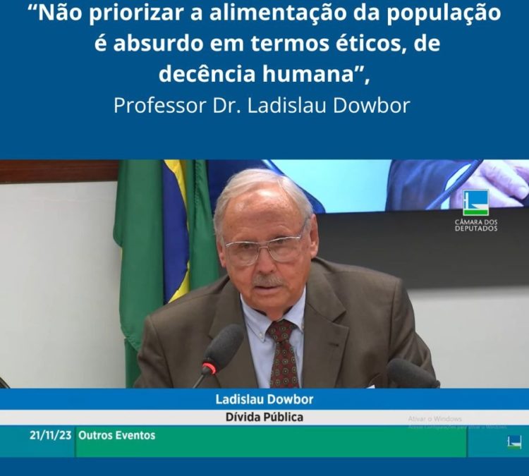 Prof. Dowbor: Não priorizar a alimentação da população é absurdo