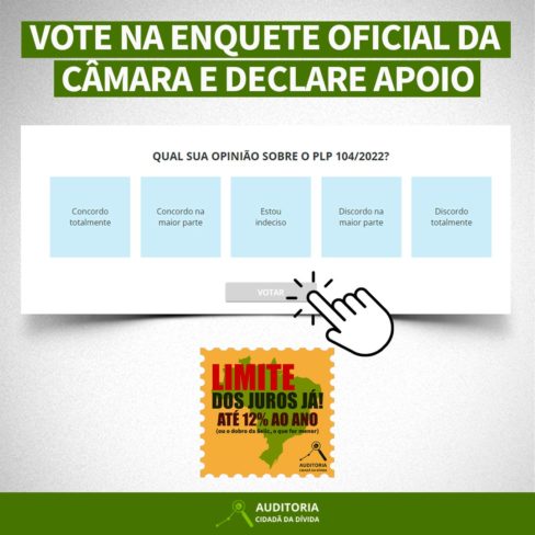 Vote na enquete e declare apoio ao projeto de lei pelo limite dos juros no Brasil
