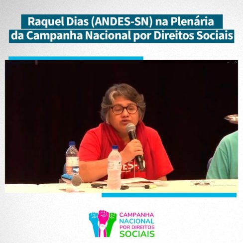Raquel Dias (ANDES-SN) na Plenária da Campanha Nacional por Direitos Sociais