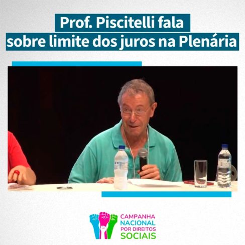 Prof. Piscitelli fala sobre limite dos juros na Plenária