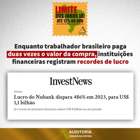 Enquanto trabalhador brasileiro paga duas vezes o valor da compra, instituições financeiras registram recordes de lucro