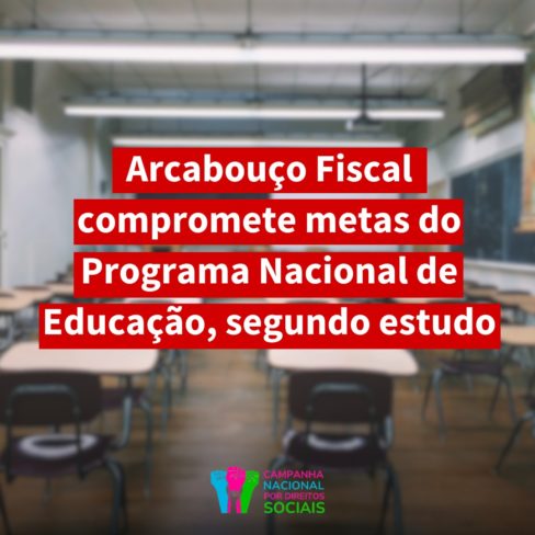 Arcabouço Fiscal compromete metas do Plano Nacional de Educação, diz estudo