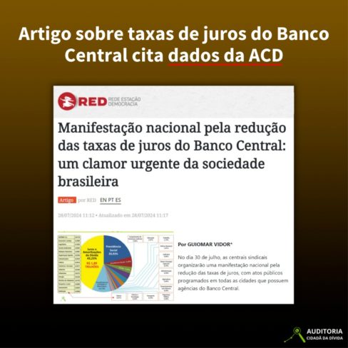 Artigo sobre taxa de juros cita dados da ACD