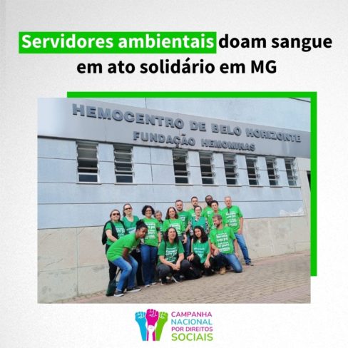 Servidores ambientais doam sangue em ato solidário em MG