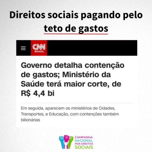 Ministério da saúde terá corte de R$ 4,4 bilhões