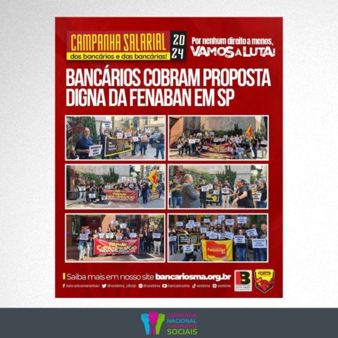 Mobilizações de bancários em vários estados cobram governo e Fenaban