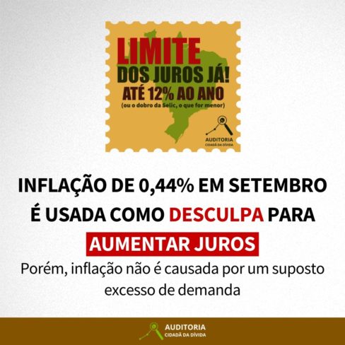 Inflação de setembro é usada como desculpa para aumentar juros