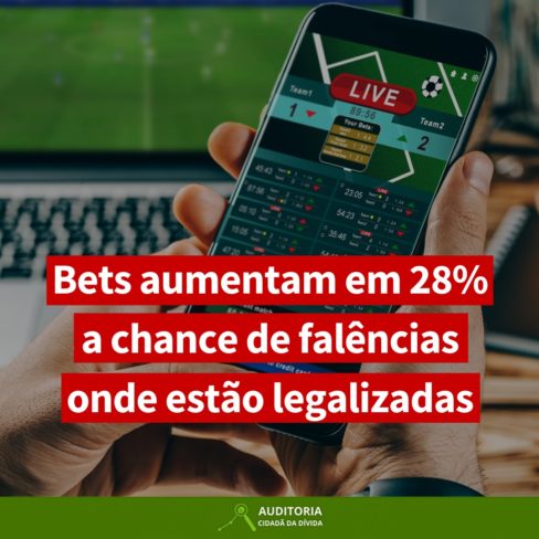 Bets aumentam em 28% as chances de falência onde estão legalizadas