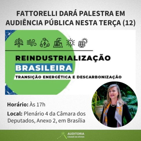 Fattorelli dá palestra em audiência pública sobre reindustrialização nesta terça (12)