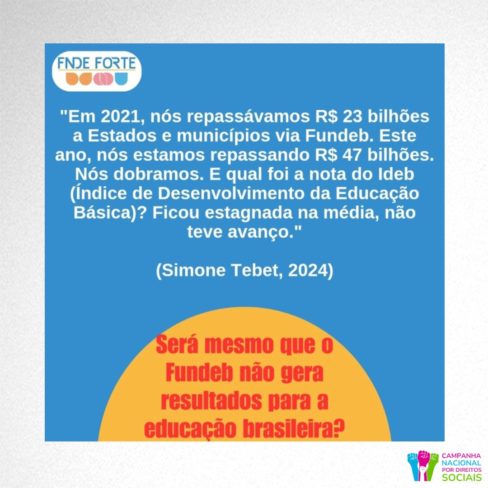 FNDE Forte denuncia que Fundeb é um dos alvos do ajuste fiscal