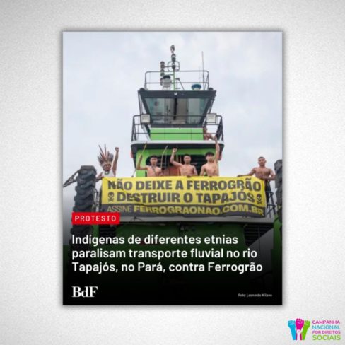 Indígenas de diferentes etnias paralisam transporte fluvial no Pará contra ferrovia