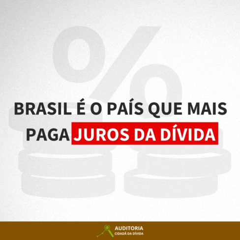 BRASIL É O PAÍS QUE MAIS PAGA JUROS DA DÍVIDA