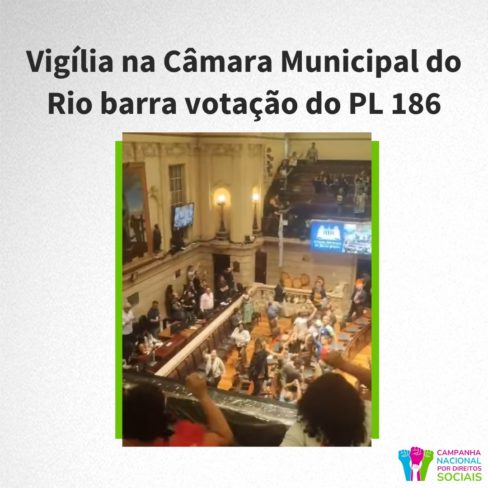 Vigília no RJ barra projeto de lei que propõe aumento de jornada trabalho da educação