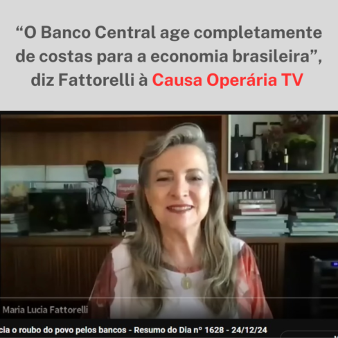 Fatorelli denuncia o roubo do povo pelos bancos, em entrevista ao canal Causa Operária TV