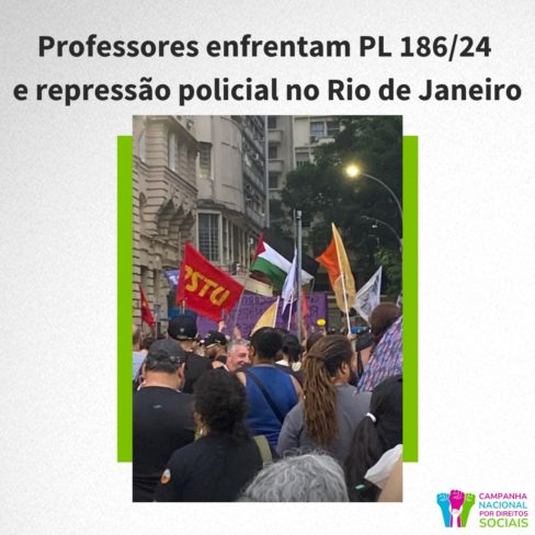 Professores enfrentam PL 186/24 e repressão policial no Rio de Janeiro