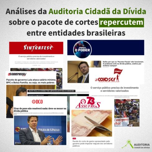 ANÁLISES DA AUDITORIA CIDADÃ DA DÍVIDA SOBRE O PACOTE DE CORTES REPERCUTEM ENTRE ENTIDADES BRASILEIRAS