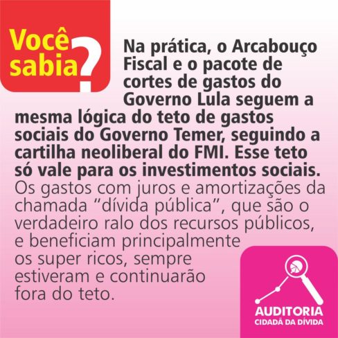 Arcabouço fiscal e pacote do governo seguem mesma lógica do teto de gastos de Temer